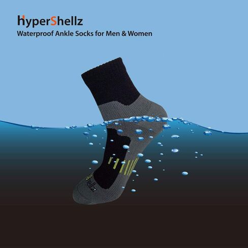 جوارب مقاومة للماء للرجال والنساء بطول الكاحل (أسود-أصفر، صغير) in Kuwait