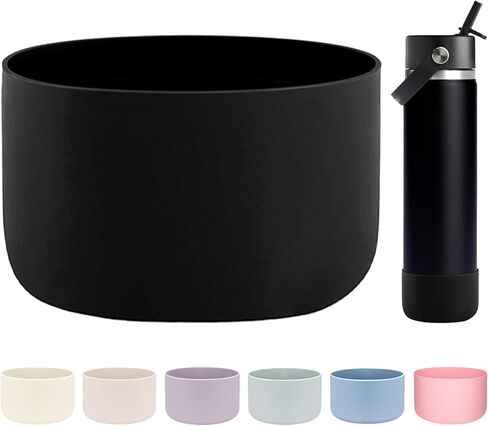 حذاء السيليكون الواقي من Heyskay لـ 12oz-24 أوقية 32 أوقية 40oz قارورة مائية الزجاجة الزجاجة واسعة الفم الحامي وزجاجة العلامة التجارية الأخرى مع قطرها السفلي 2.85 بوصة أو 3.56 بوصات زجاجة ماء in Kuwait