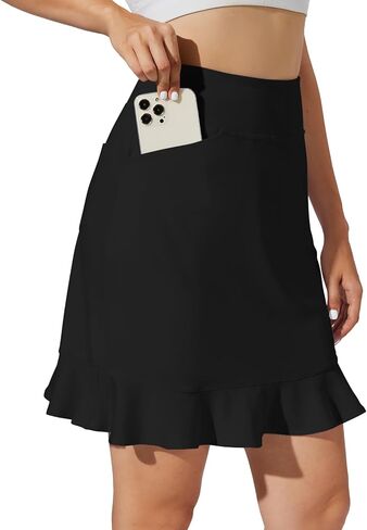 M MOTEEPI Womens 20" Skort Knee Length Ruffle Golf Skirts for Women with Pockets Shorts Dressy Casual Summer in Kuwait