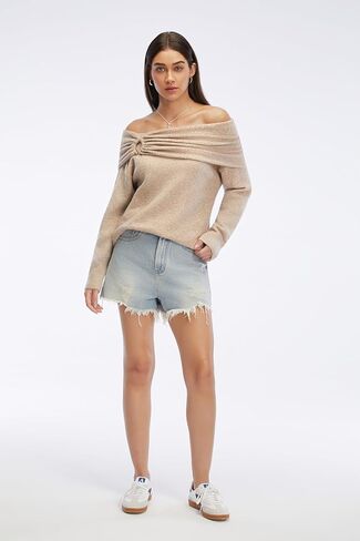Women's Sweaters Long Sleeve Crew Neck Oversized Sweaters for Women 2025 Fall Warm Outfits Old Money Clothes in Saudi Arabia