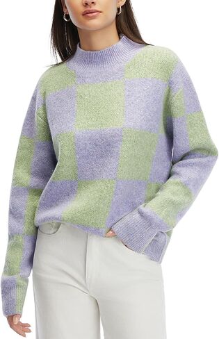 Women's Sweaters Long Sleeve Crew Neck Oversized Sweaters for Women 2025 Fall Warm Outfits Old Money Clothes in Saudi Arabia