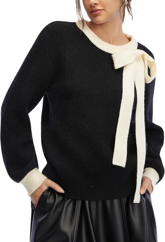 Women's Sweaters Long Sleeve Crew Neck Oversized Sweaters for Women 2025 Fall Warm Outfits Old Money Clothes in Saudi Arabia