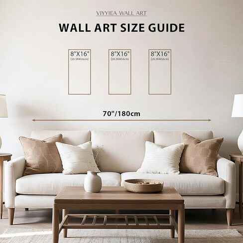 VIYYIEA Boho الخشب الصلب المنحوت جدار الفن مجموعة من 3، هندسية الحد الأدنى لوحات ديكور المنزل الخشبية، يدويا الجدار الخشب الصلب معلقة لغرفة المعيشة غرفة نوم المدخل، 16 × 8 بوصة لكل منهما (أوراق البلوط) in Kuwait