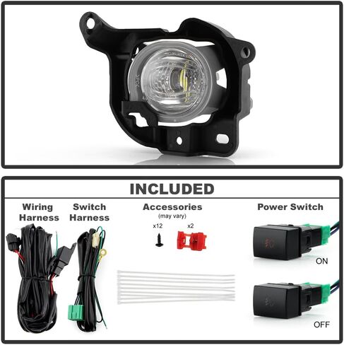 KEEKPO - For 2021 2022 2023 2024 Toyota Venza LED Bumper Fog Lights Driving Lamps w/Switch Pair Replacement Left+Right in Saudi Arabia