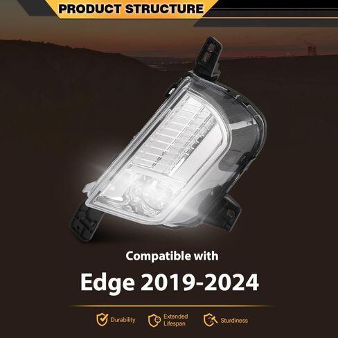 Front Driver Side Fog Light Driving Lamp Compatible with Ford Edge 2019-2024 PKT4B-15B243-AD, PKT4B15B243AD in Saudi Arabia