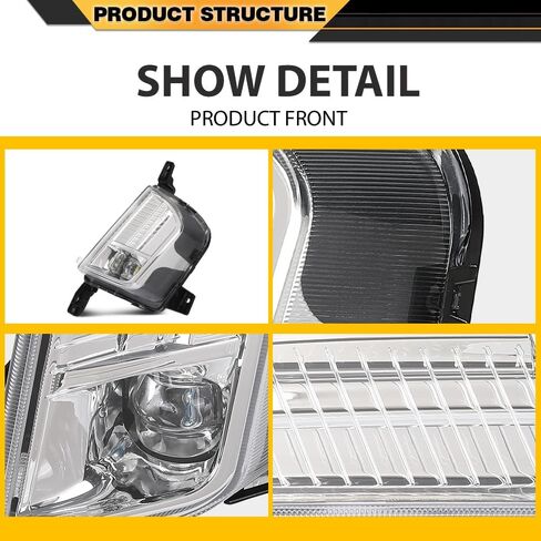 Front Driver Side Fog Light Driving Lamp Compatible with Ford Edge 2019-2024 PKT4B-15B243-AD, PKT4B15B243AD in Saudi Arabia
