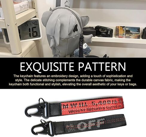 Car Key Lanyard, Fashion Embroidery Wristlet Strap Car Keys Keychain, Fabric Keychain, Universal Keys Accessories in Kuwait