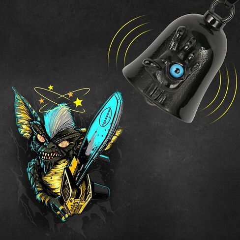 Motorcycle Bell Guardian Angel: Gremlin Bells for Motorcycles | Witch's Demon Hand Motorcycle Bells for Bikers, Evil Eye Keychain Lucky Gifts in Kuwait