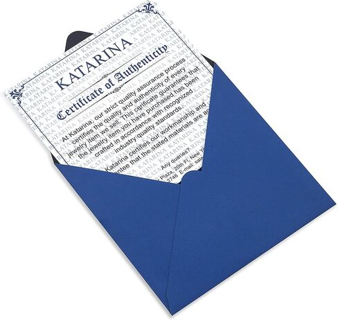 KATARINA 10K White Gold 1/20 ct. Diamond with Alternating 3/4 ct. Sapphire Heart Pendant Necklace in Kuwait