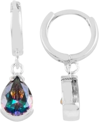 GARVIS Mystic Topaz Earrings; 925 Premium Sterling Silver: For Women, Anniversary, Valentine’s Day, Birthday, Christmas, Jewelry Gift in Kuwait