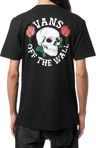 Vans Unisex Adult Skull Rosey Short-Sleeve T-Shirt | Graphic Tee, Regular Fit, Soft 100% Cotton Fabric, Durable Ribbed Collar in Saudi Arabia