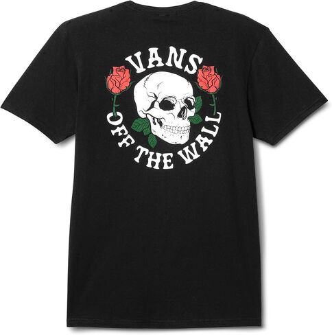 Vans Unisex Adult Skull Rosey Short-Sleeve T-Shirt | Graphic Tee, Regular Fit, Soft 100% Cotton Fabric, Durable Ribbed Collar in Saudi Arabia