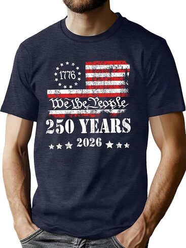 250 Years American Shirt for Men American Flag T Shirt 4th of July Shirts 250 Years Birthday Tees Tops in Kuwait