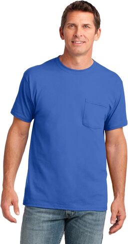 Port & Company Men's 54 oz 100% Cotton Pocket T Shirt in Saudi Arabia