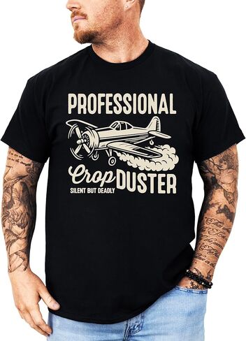 Professional Crop Duster Shirt for Men Funny Silent But Deadly T-Shirt for Adults in Saudi Arabia