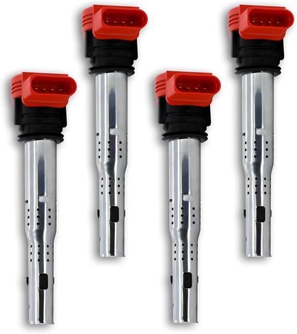 Set of 4 Ignition Coils Replacement for 2.0T Audi A4 A6 Volkswagen VW CC Passat GTI 2008 2009 2010 2011 2012 2013 2014 2015 2016 2.0 Coil Packs Replaces# 06E905115E 06H905115B UF529 in Kuwait