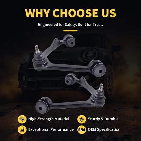 Front Upper Control Arm w/Ball Joint Fit for Ford Expedition 1997-2002 F150 1997-2003 F-250 1997-1999 Lincoln Navigator 1998-2002 K8722T K8724T - 2 Set Suspension Kit in Kuwait