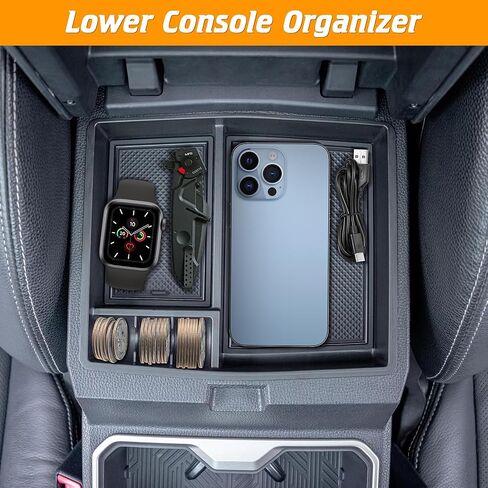 Center Console Organizer Fit For Toyota Tacoma 2024 2025 Center Console Organizer Tray+Armrest Hidden Storage Box+Rear Silicone Cup Holder Inserts for Tacoma Accessories 2025 Interior 3PCS in Kuwait