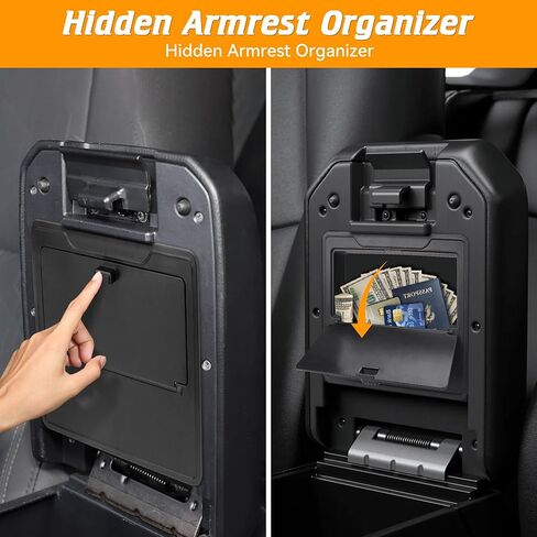 Center Console Organizer Fit For Toyota Tacoma 2024 2025 Center Console Organizer Tray+Armrest Hidden Storage Box+Rear Silicone Cup Holder Inserts for Tacoma Accessories 2025 Interior 3PCS in Kuwait