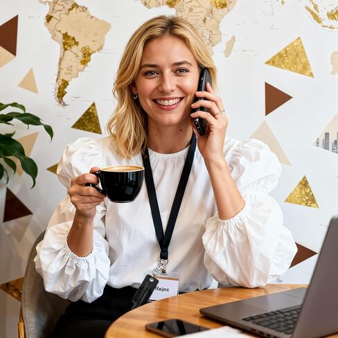 2 PCS Pen Holder for Lanyard, Black Leather Lanyard Pen Holder, Anti-Lost Pencil Clip for Badge Reel in Kuwait