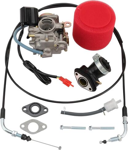 GOOFIT 18mm Carburetor Air Filter Intake Manifold Throttle Cable Replacement for GY6 4 Stroke 49cc 50cc 139QMB 139QMA Engine Scooter Go Karts Moped in Saudi Arabia