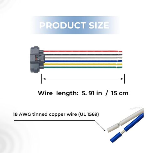 Throttle Body Connector 6-Way Pigtail, 6-Pin TPS Throttle Position Sensor Repair Connector - 90980-11858 in Kuwait