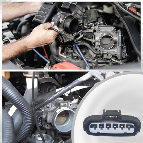 Throttle Body Connector 6-Way Pigtail, 6-Pin TPS Throttle Position Sensor Repair Connector - 90980-11858 in Kuwait
