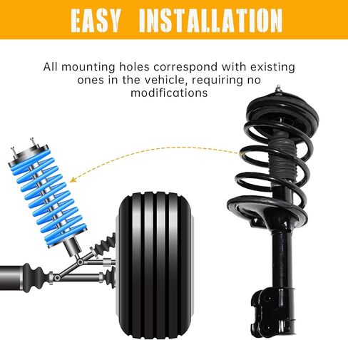 زوج أمامي كامل من الصدمات الدعامات مع استبدال نوابض لولبية لشركة Hyundai 2007 2008 2009 Hyundai Santa Fe استبدال OE 11285 11286 in Kuwait