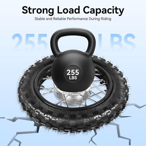 حافة عجلة خلفية مقاس 10 بوصة، إطار عجلة خلفية مقاس 2.50-10 بوصة لدراجة Coolster 50cc 70cc 110cc الترابية، أقصى سعة تحميل - 255 رطل، إطار خلفي متين للدراجات الترابية 50CC-110CC، استبدال مباشر in Kuwait