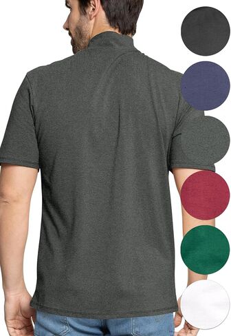 STRETCH IS COMFORT قميص رجالي بأكمام طويلة ورقبة وهمية ناعمة للغاية مثالي للارتداء الكاجوال، أنيق، كلاسيكي | صغير-5X in Saudi Arabia