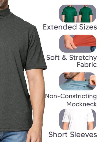STRETCH IS COMFORT قميص رجالي بأكمام طويلة ورقبة وهمية ناعمة للغاية مثالي للارتداء الكاجوال، أنيق، كلاسيكي | صغير-5X in Saudi Arabia