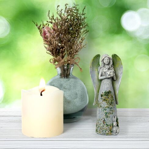 Pavilion Gift Company- Bunny - 4.5" Resin Angel Figurine Moss Nature Religion Religious Faith Bunny Rabbit Rustic Home Decor in Saudi Arabia