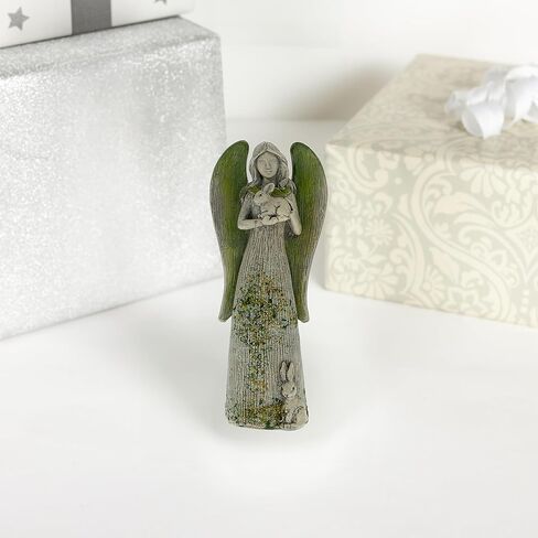Pavilion Gift Company- Bunny - 4.5" Resin Angel Figurine Moss Nature Religion Religious Faith Bunny Rabbit Rustic Home Decor in Saudi Arabia