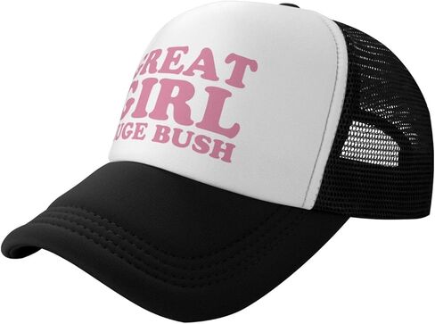 Great Girl Huge Bush Funny Gag Trucker Hat for Adult Humor Adjustable Mesh Sport Baseball Caps for Women Men Black in Saudi Arabia