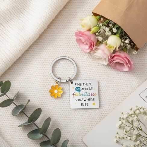 Farewell Gifts for Coworkers Leaving Gifts Retirement Going Away Goodbye Retired Gift for Work Friend Bestie Soul Sister Coworkers Bff Women Graduation New Job Good Luck Gift Daisy Keychain Key Chain in Kuwait