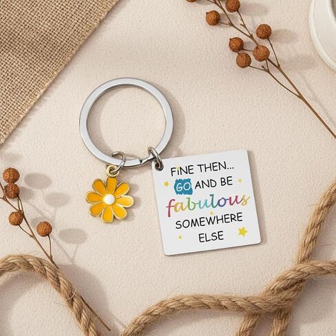 Farewell Gifts for Coworkers Leaving Gifts Retirement Going Away Goodbye Retired Gift for Work Friend Bestie Soul Sister Coworkers Bff Women Graduation New Job Good Luck Gift Daisy Keychain Key Chain in Kuwait