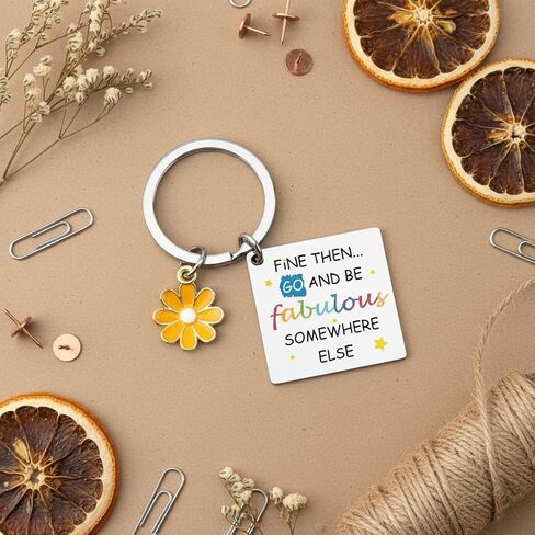 Farewell Gifts for Coworkers Leaving Gifts Retirement Going Away Goodbye Retired Gift for Work Friend Bestie Soul Sister Coworkers Bff Women Graduation New Job Good Luck Gift Daisy Keychain Key Chain in Kuwait