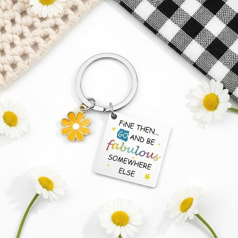 Farewell Gifts for Coworkers Leaving Gifts Retirement Going Away Goodbye Retired Gift for Work Friend Bestie Soul Sister Coworkers Bff Women Graduation New Job Good Luck Gift Daisy Keychain Key Chain in Kuwait