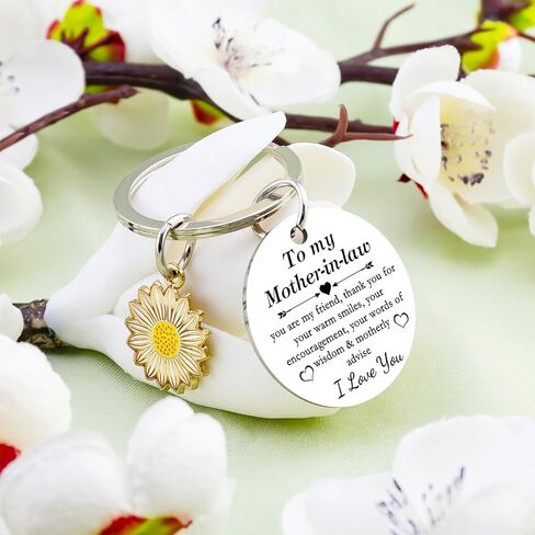 Mother In Law Keychain Mothers Day Gifts For Mother In Law From Daughter Son Best Mother-In-Law Gifts For Birthday Christmas Thanksgiving Wedding Stuff in Kuwait