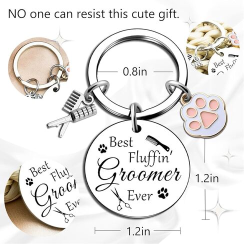 Ikacvb Dog Groomer Keychain Best Groomer Gifts For Women Mothers Day Gifts For Pet Dog Groomers Woman Birthday Christmas Stuff in Saudi Arabia