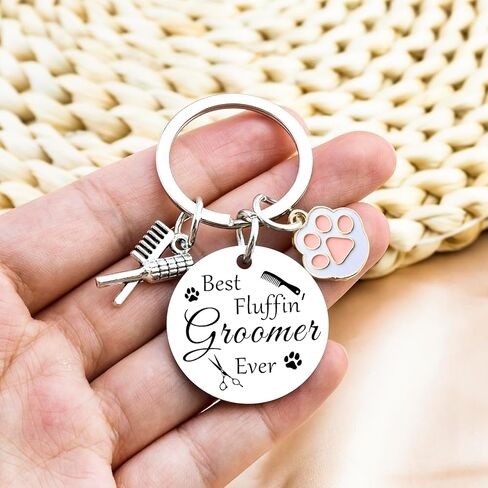 Ikacvb Dog Groomer Keychain Best Groomer Gifts For Women Mothers Day Gifts For Pet Dog Groomers Woman Birthday Christmas Stuff in Saudi Arabia