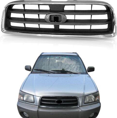 Front Bumper Grille Grill Assembly Black Insert w/Chrome Trim For 2003 2004 2005 Subaru Forester 91121SA050 SU1200127 in Saudi Arabia
