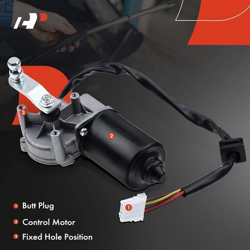 A-Premium [4 Pins] Front Windshield Wiper Motor Compatible with Mercedes-Benz C230 2002-2007, C240/320 2001-2005, C280/350 2006-2007, C32 AMG 2002-2004, C55 AMG 2005-2006, CLK320/CLK55 AMG 2003-2007 in Saudi Arabia