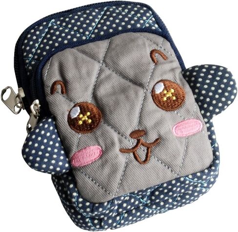 [Vivid Monkey] Embroidered Applique Wallet Purse Pouch(2.9 * 4.7 * 0.98) in Kuwait