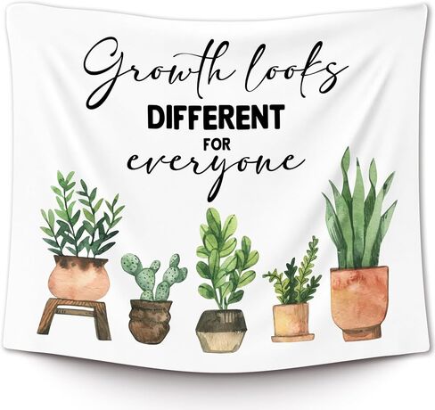 يبدو نمو IIDEA مقاس 60 × 50 بوصة مختلفًا لكل شخص، نسيج للصحة العقلية، معلق على الحائط النباتي الملهم، ديكور حائط من القماش لغرفة النوم والفصل الدراسي وركن القراءة في المكتب in Kuwait