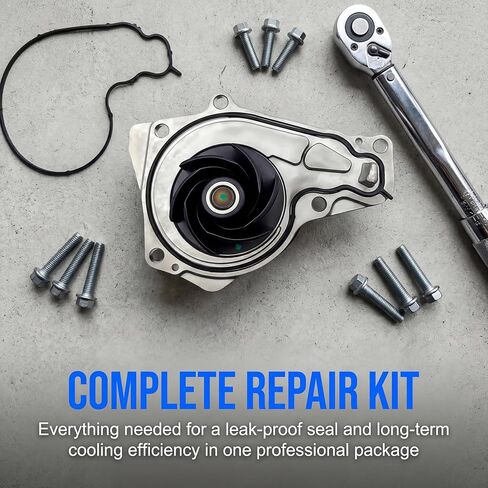 AMCC Engine Water Pump W/Pulley & Seal 6Cyl 2.0 3.0L - Compatible with BMW B58 F/G Series - 18-21 - 340i 440i 540i 740i xDrive, 440i Gran Coupe, M240i, X3, X4 Replaces:11518632585, 11517643067 in Kuwait