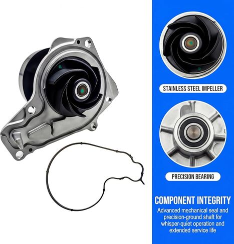 AMCC Engine Water Pump W/Pulley & Seal 6Cyl 2.0 3.0L - Compatible with BMW B58 F/G Series - 18-21 - 340i 440i 540i 740i xDrive, 440i Gran Coupe, M240i, X3, X4 Replaces:11518632585, 11517643067 in Kuwait