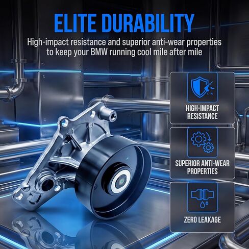 AMCC Engine Water Pump W/Pulley & Seal 6Cyl 2.0 3.0L - Compatible with BMW B58 F/G Series - 18-21 - 340i 440i 540i 740i xDrive, 440i Gran Coupe, M240i, X3, X4 Replaces:11518632585, 11517643067 in Kuwait