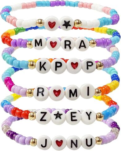 Annymall Korea-Pop Inspired Merch toys Bracelets Sets for Women, Korea-Pop Bracelet Friendship Jewelry, for Huntrix Merchandise for Rumi Mira Zoey Fans Christmas Gifts Cosplay Outfits Decor in Saudi Arabia