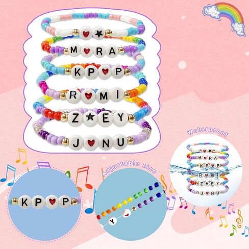 Annymall Korea-Pop Inspired Merch toys Bracelets Sets for Women, Korea-Pop Bracelet Friendship Jewelry, for Huntrix Merchandise for Rumi Mira Zoey Fans Christmas Gifts Cosplay Outfits Decor in Saudi Arabia